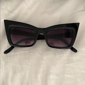 Black cat-eye sunglasses